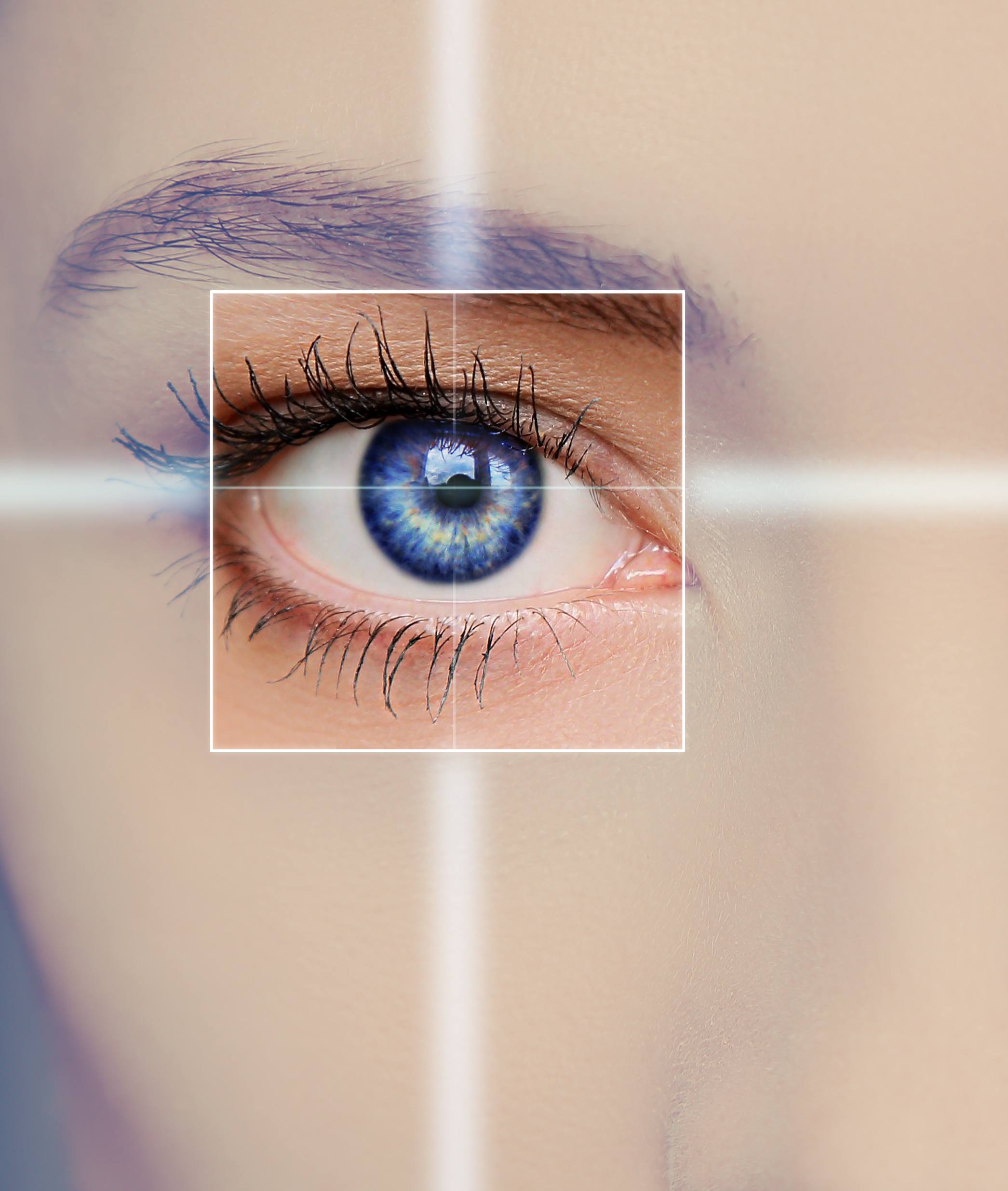 the spatial resolution of the human eye is