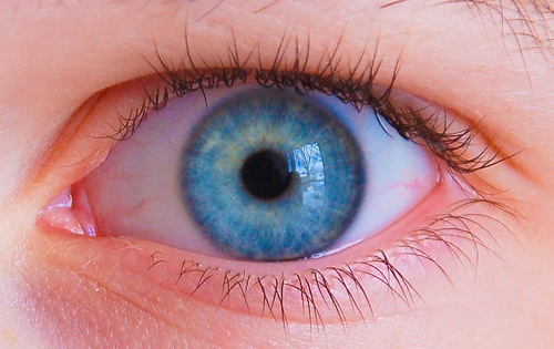 sky blue eyes